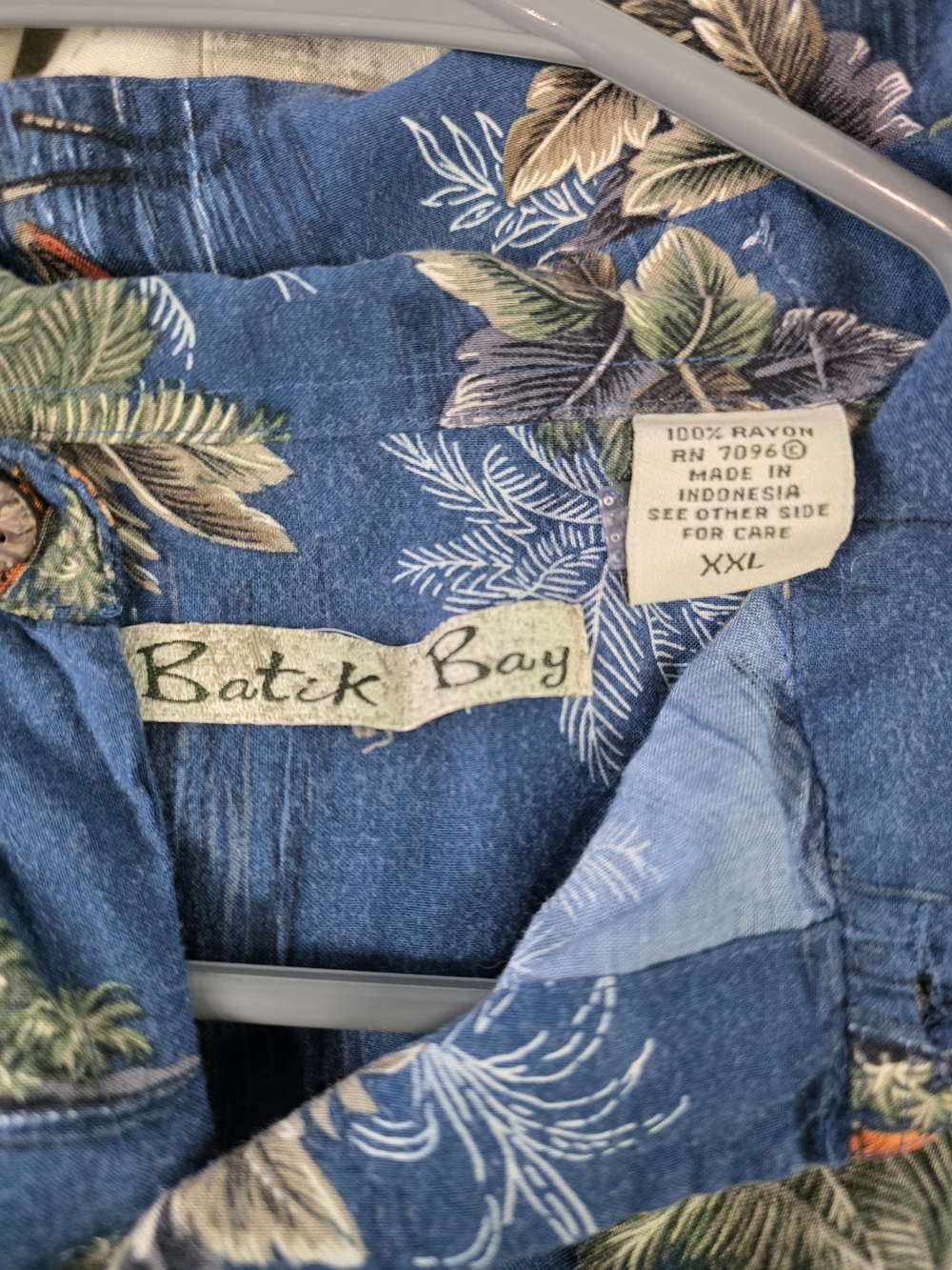 2 Batik Bay Men’s Tropical Hawaiian Button Down Shirt Palm Tree Size XXL - Picture 2 of 16